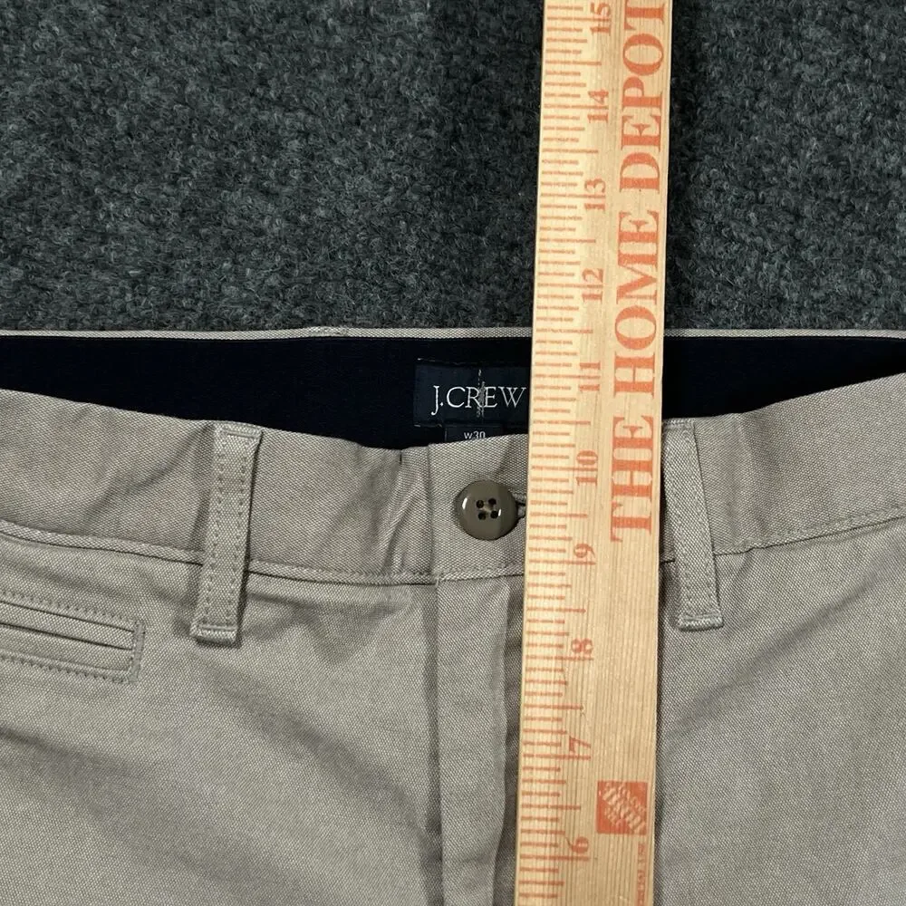 J.Crew Oarsman Tech Pant 770 Mens 32x32 Beige Stretch Performance Zip Pocket